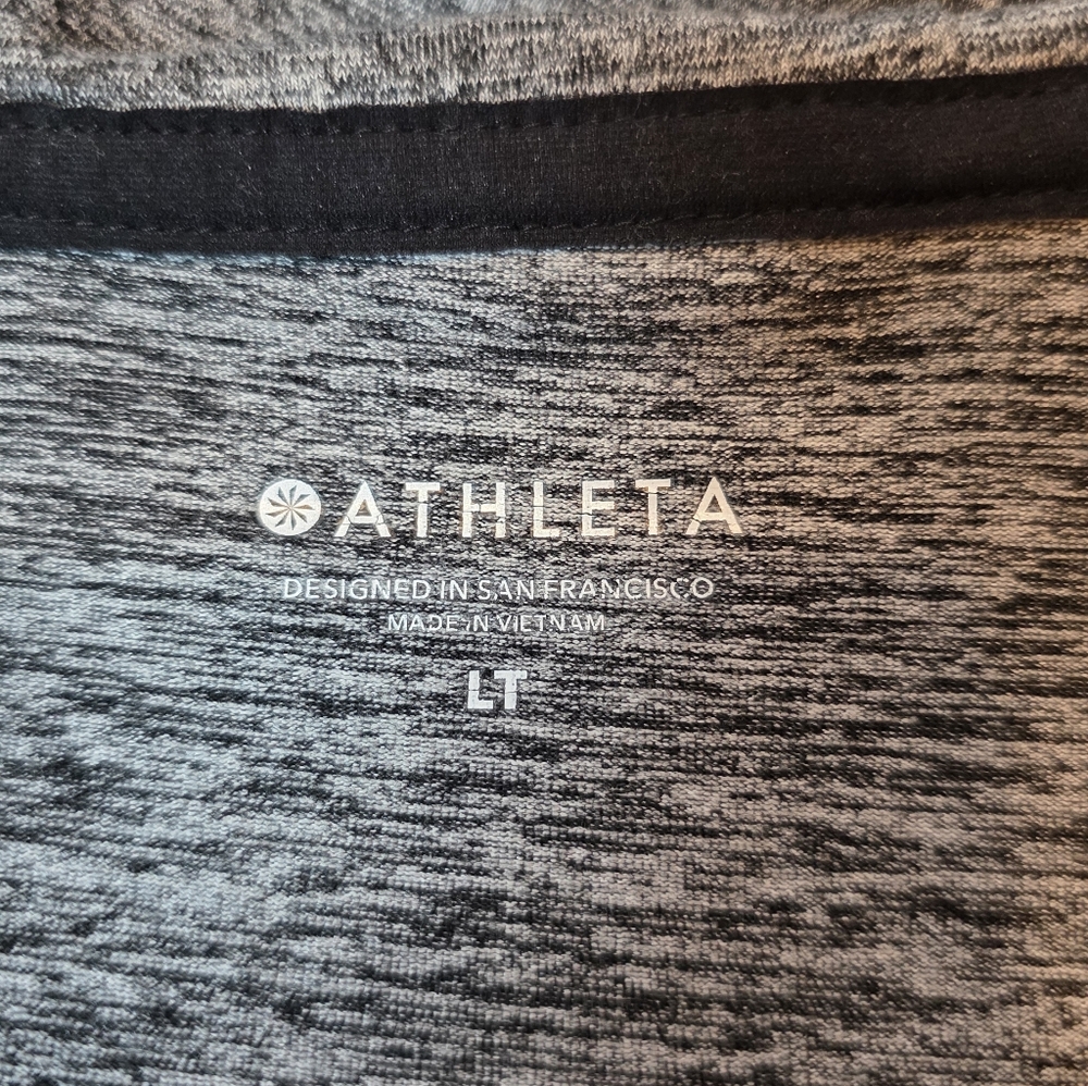 Athleta Heather Gray Lightweight Performance Zip … - image 4
